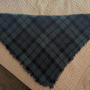 Green & Blue Plaid blanket Scarf (58")